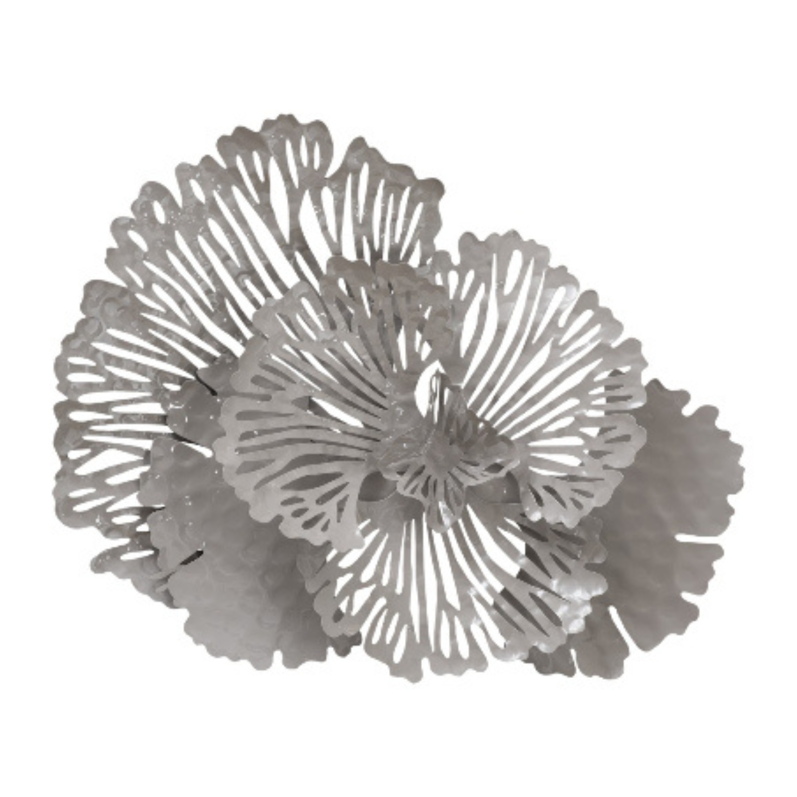 Sculpted Metal Floral Wall Art