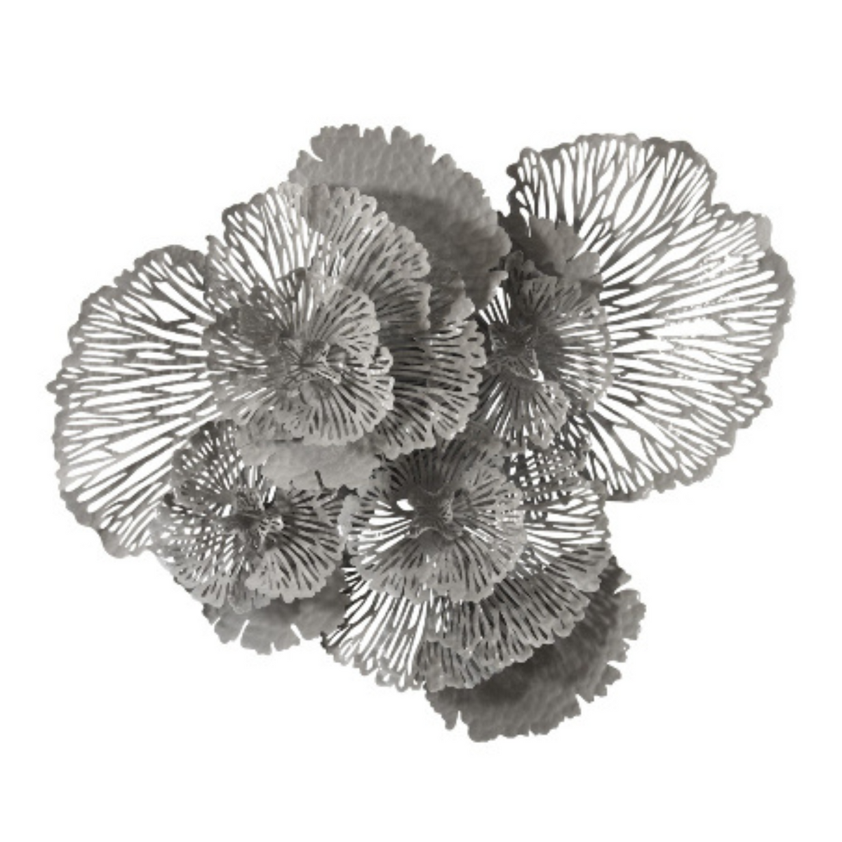 Sculpted Metal Floral Wall Art