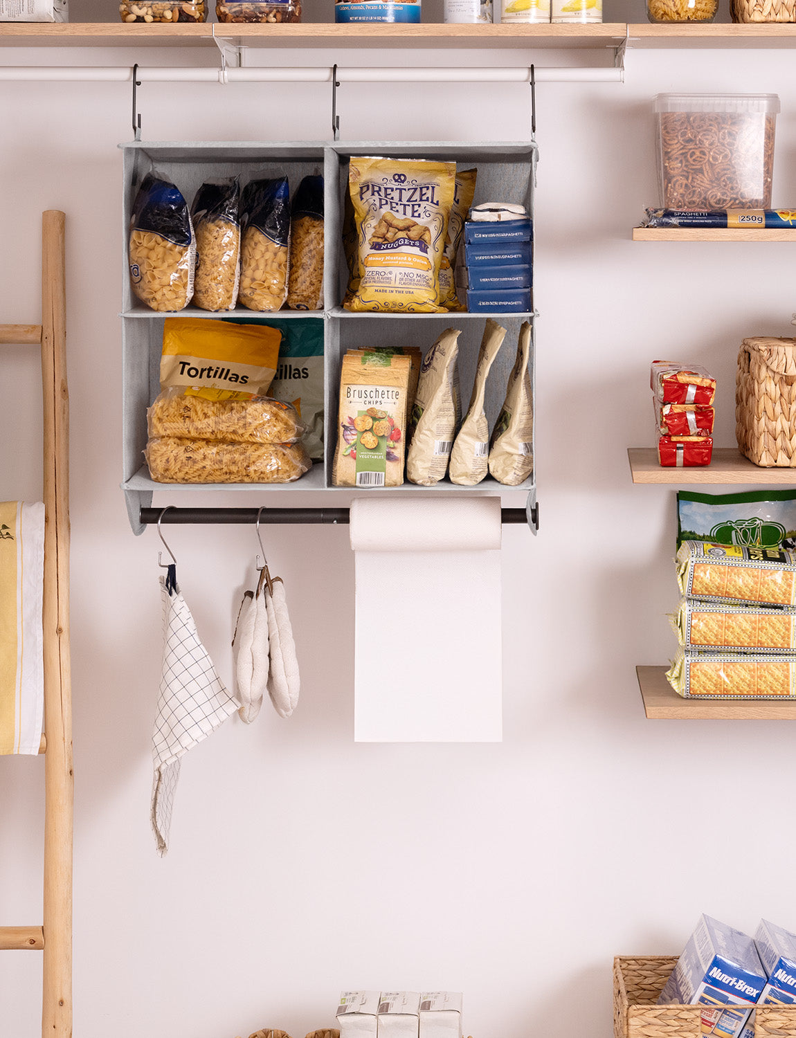 Hanging Closet Organizer with Garment Rod
