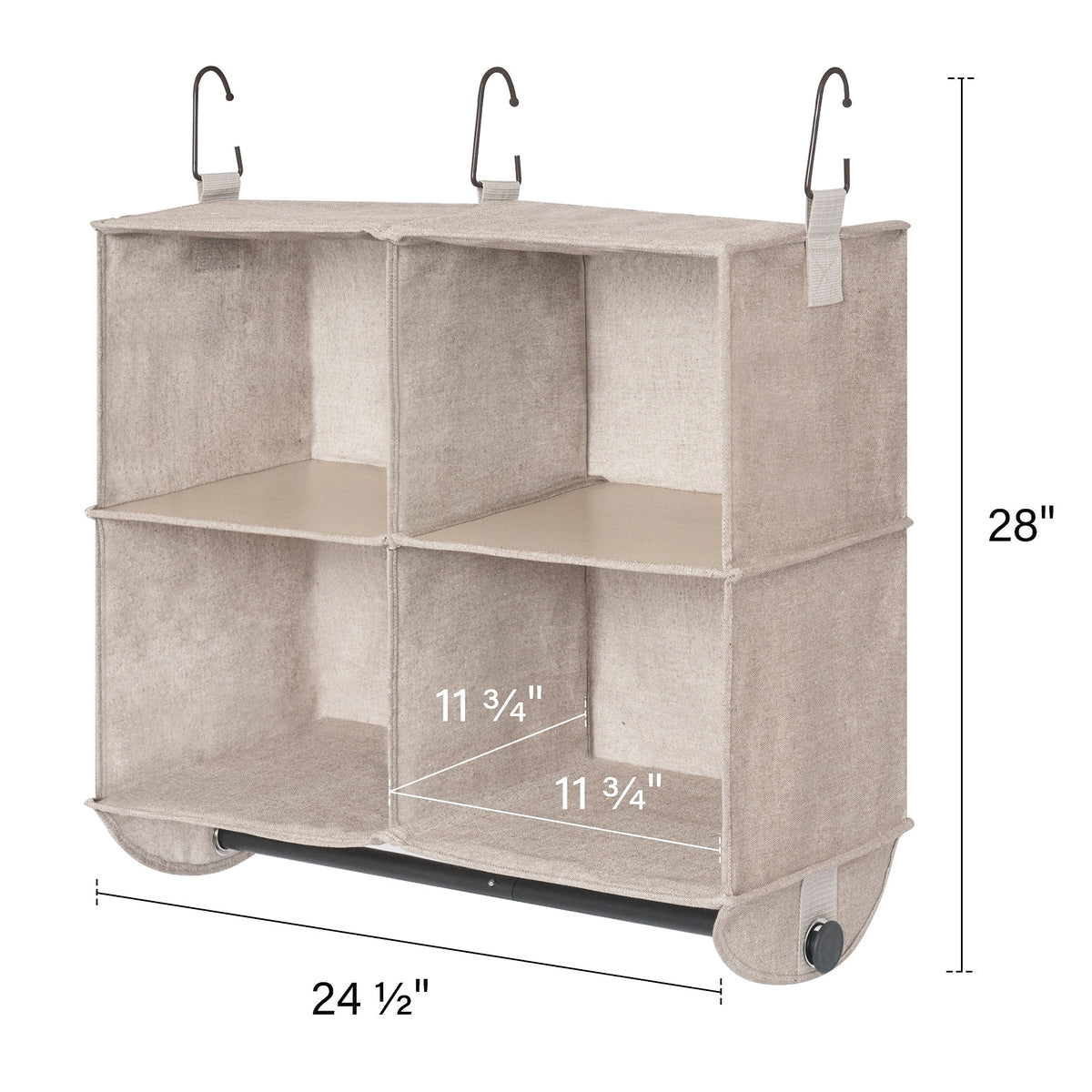 Hanging Closet Organizer with Garment Rod