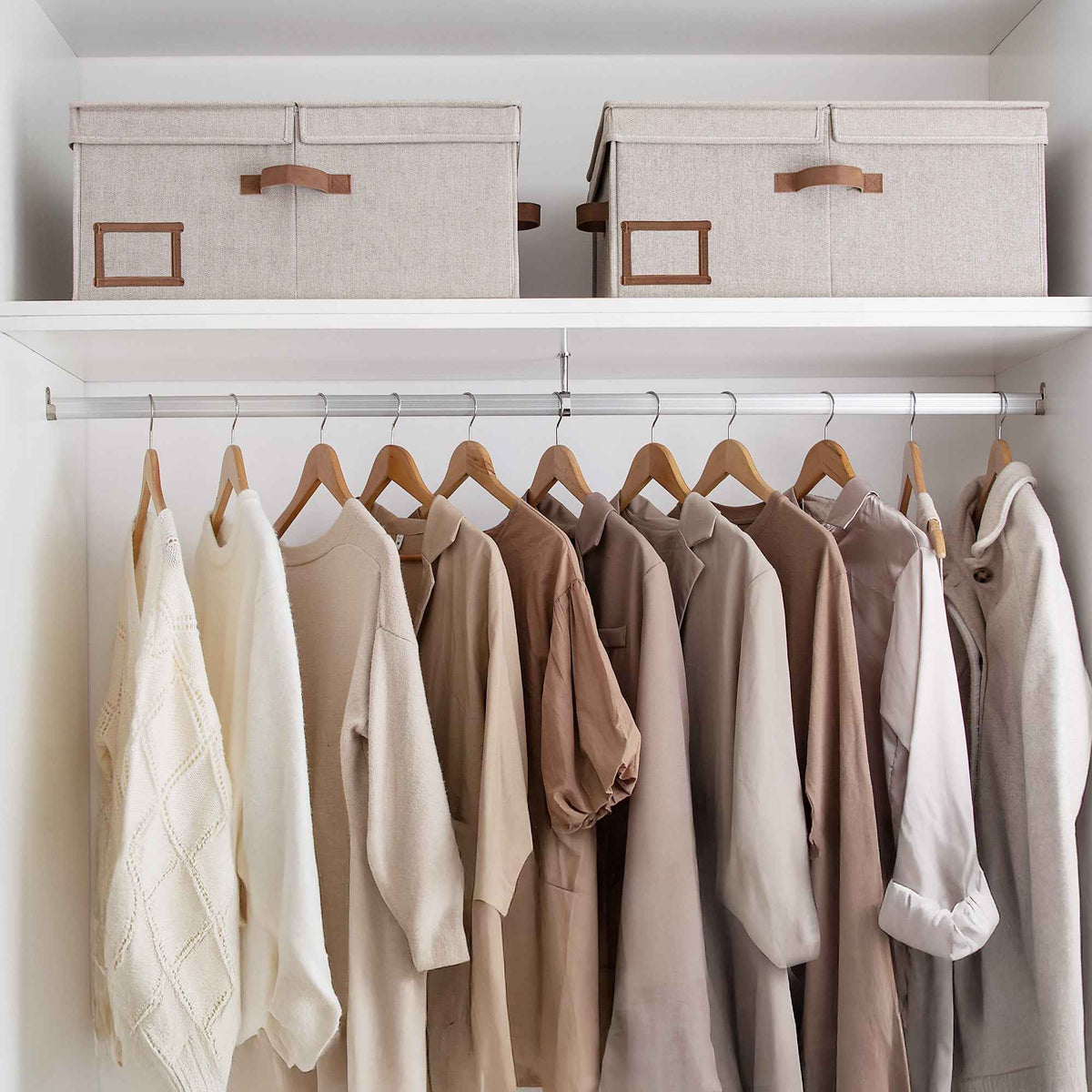 Extra Large Fabric Storage Bins with Lids, 55L