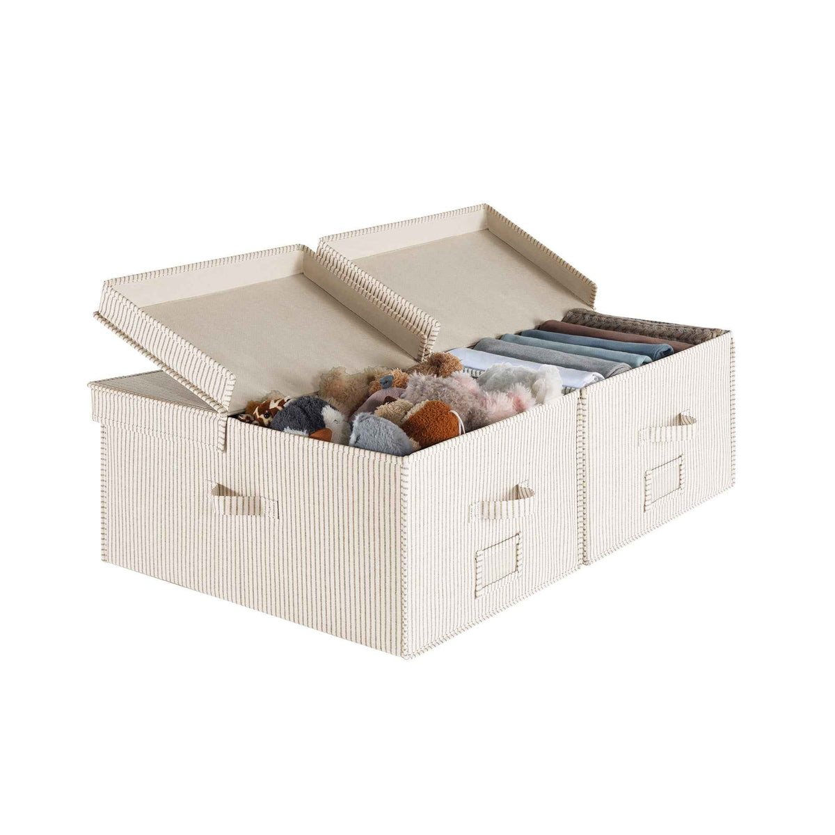 Extra Large Fabric Storage Bins with Lids, 55L