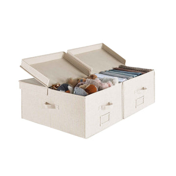 Extra Large Fabric Storage Bins with Lids, 55L