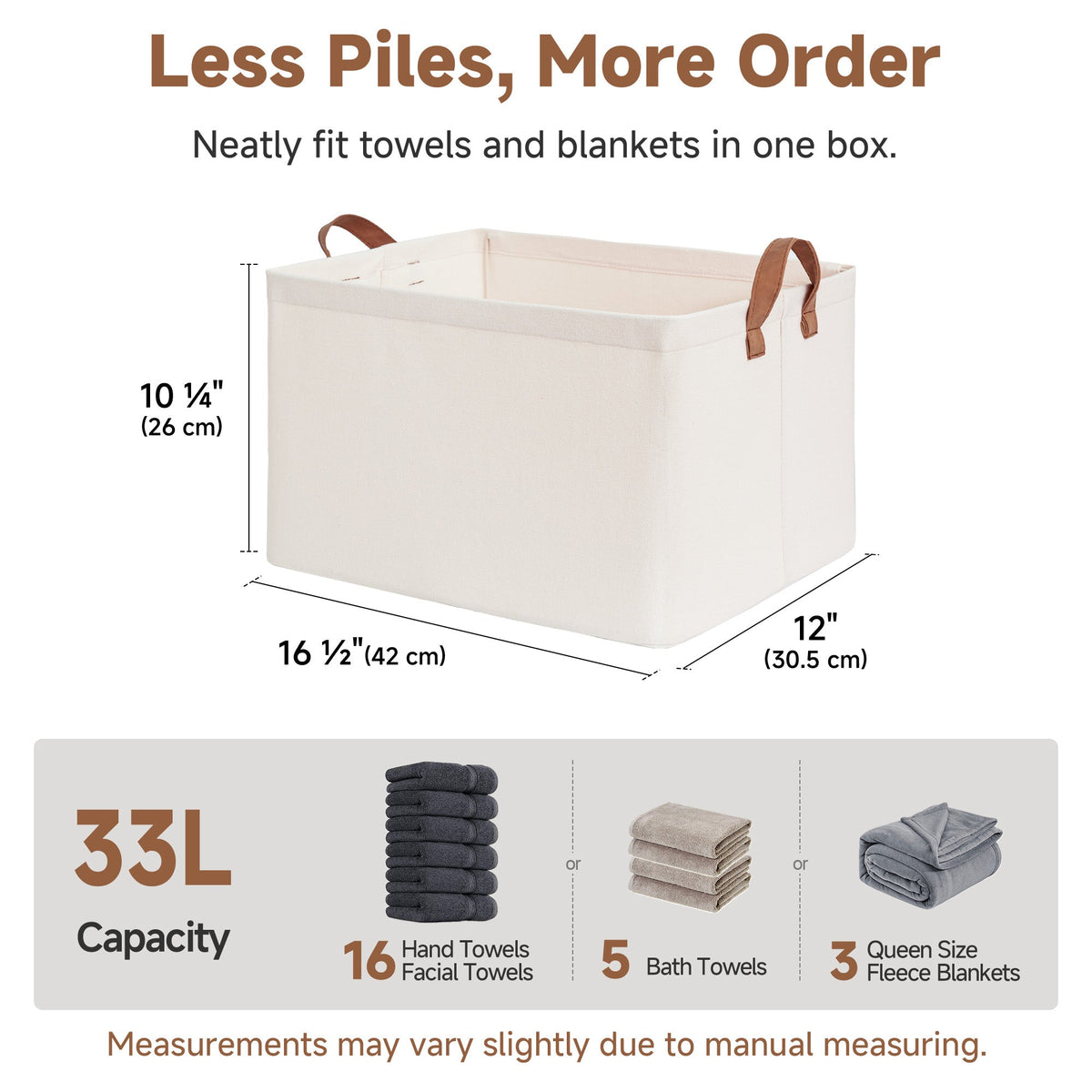Storage Bins, Shelves Baskets for Organizing, 2 Pack