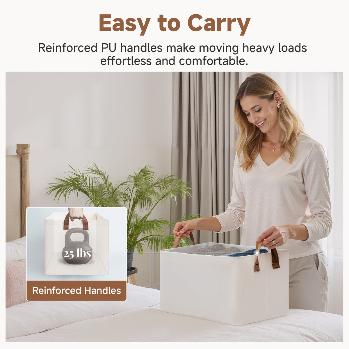 Storage Bins, Shelves Baskets for Organizing, 2 Pack