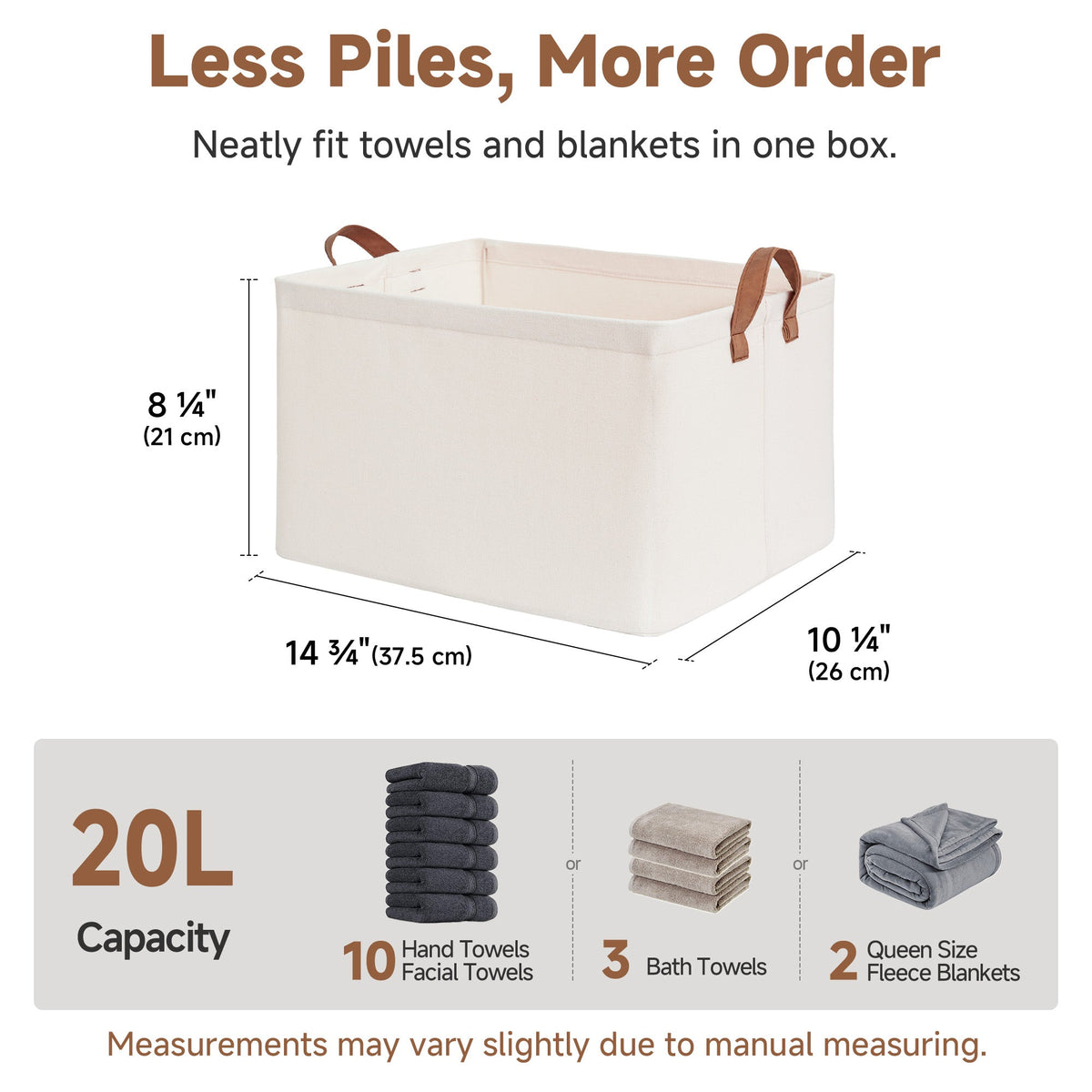Storage Bins, Shelves Baskets for Organizing, 2 Pack