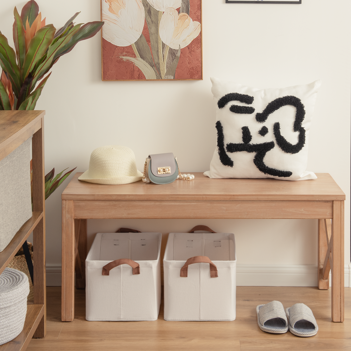 Storage Bins, Shelves Baskets for Organizing, 2 Pack