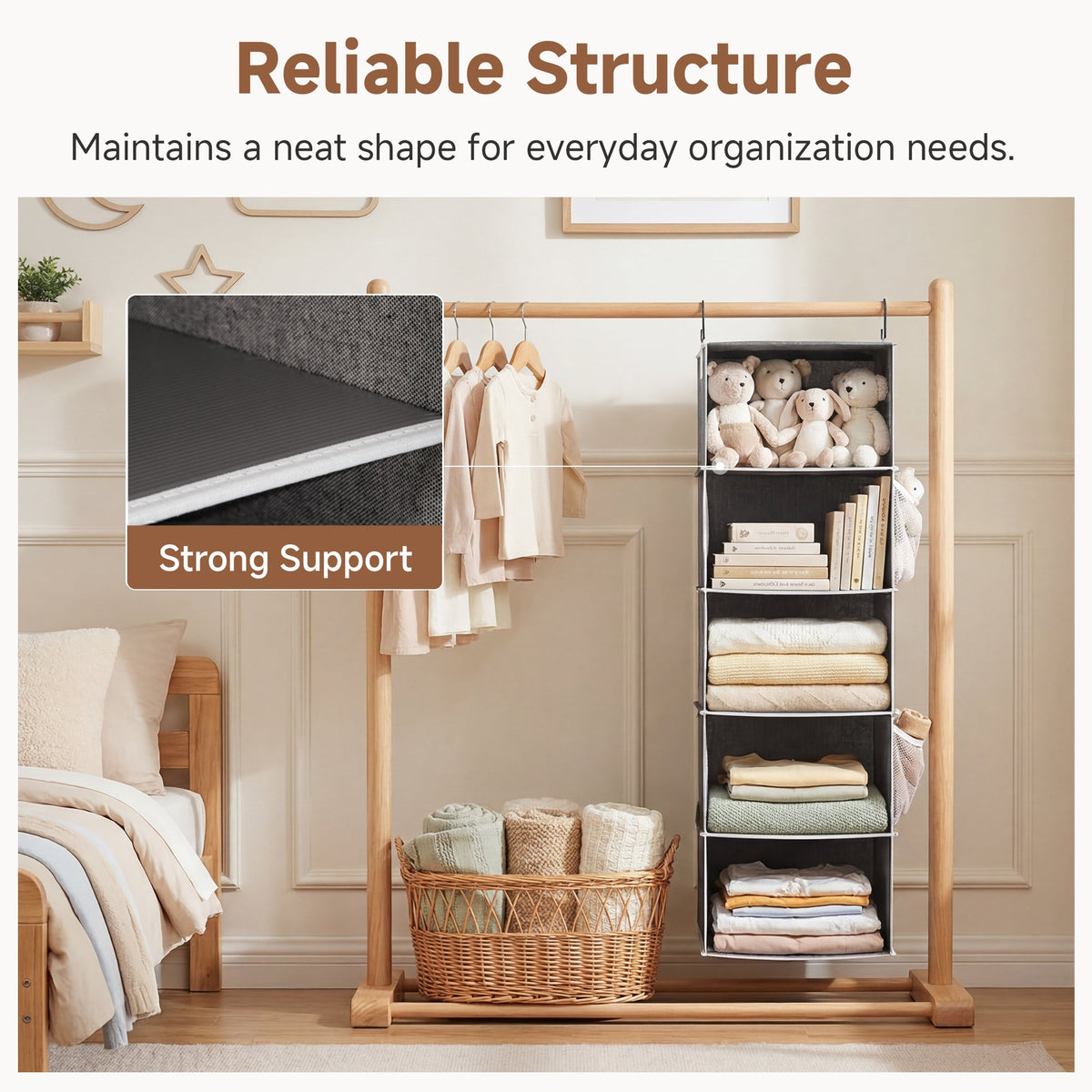 6-Shelf Hanging Closet Organizer
