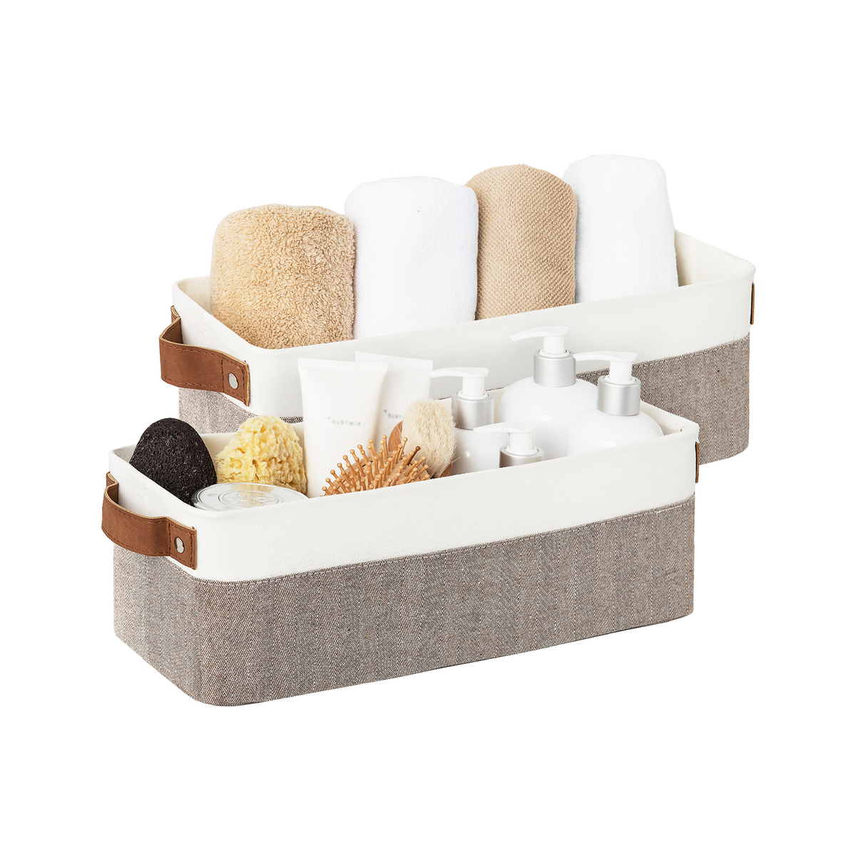 Narrow Storage Bins, Medium, Set of 2