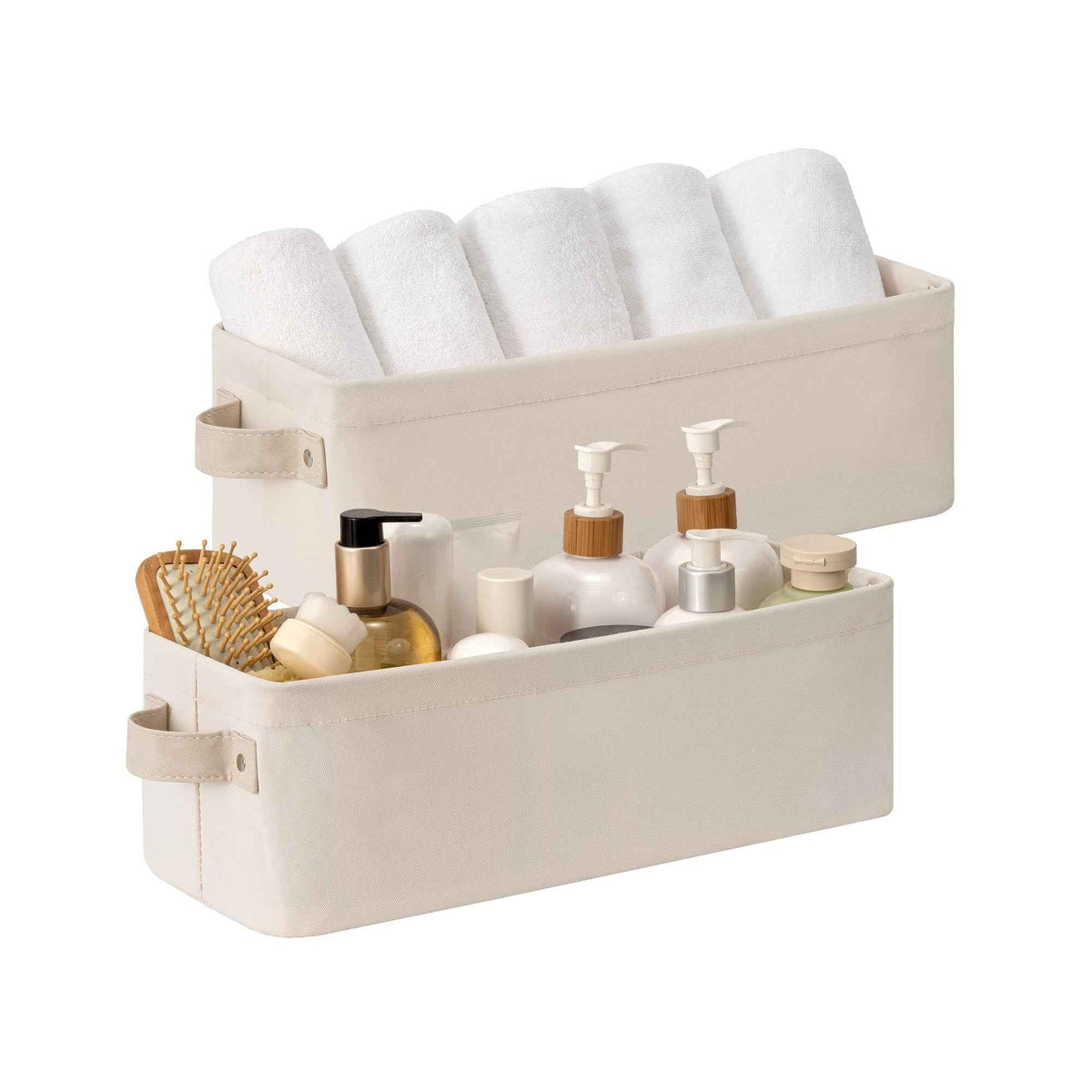 Soft-Touch Narrow Storage Bins, Medium, Set of 2