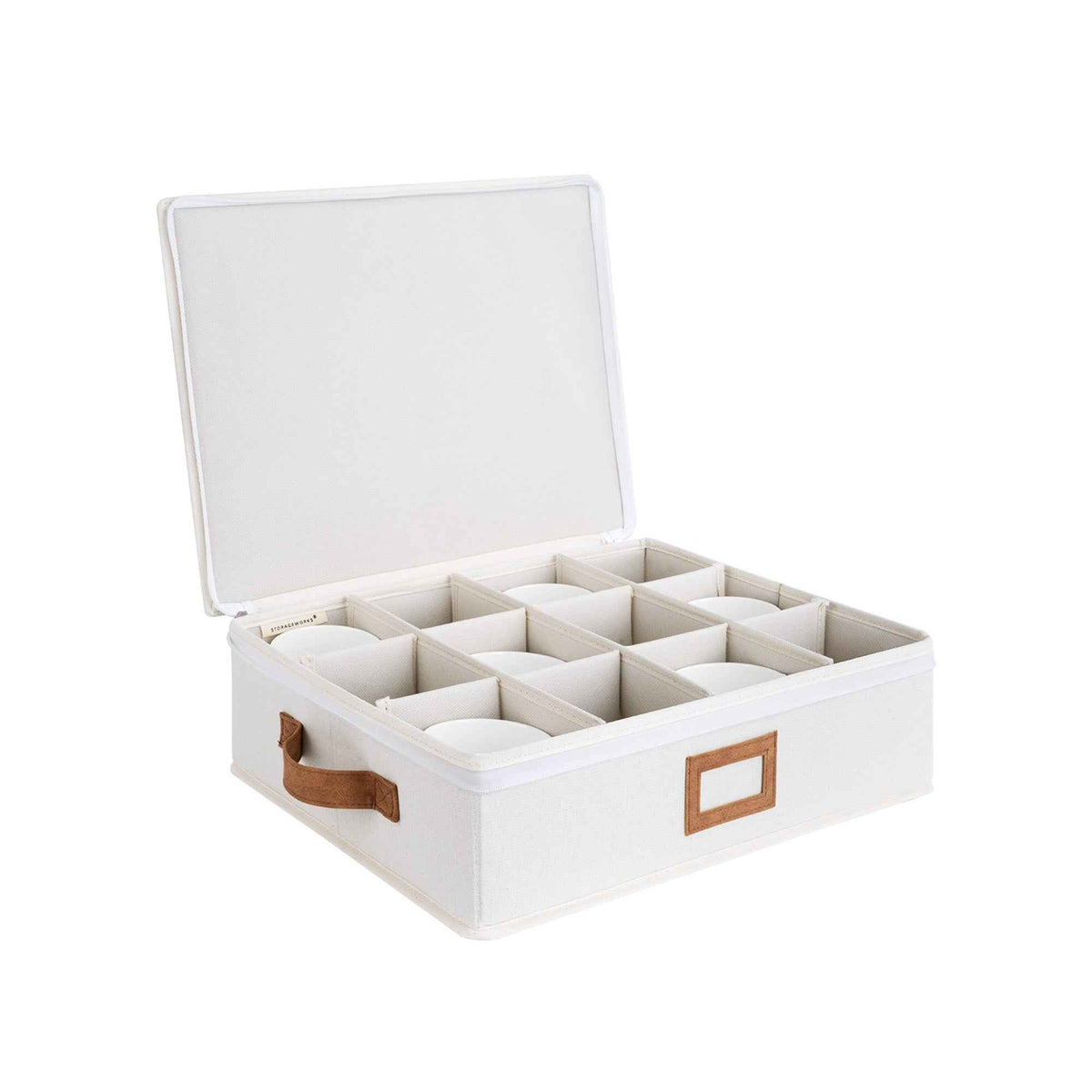 Hard Shell China Storage Containers for Dishes, Plates and Mugs