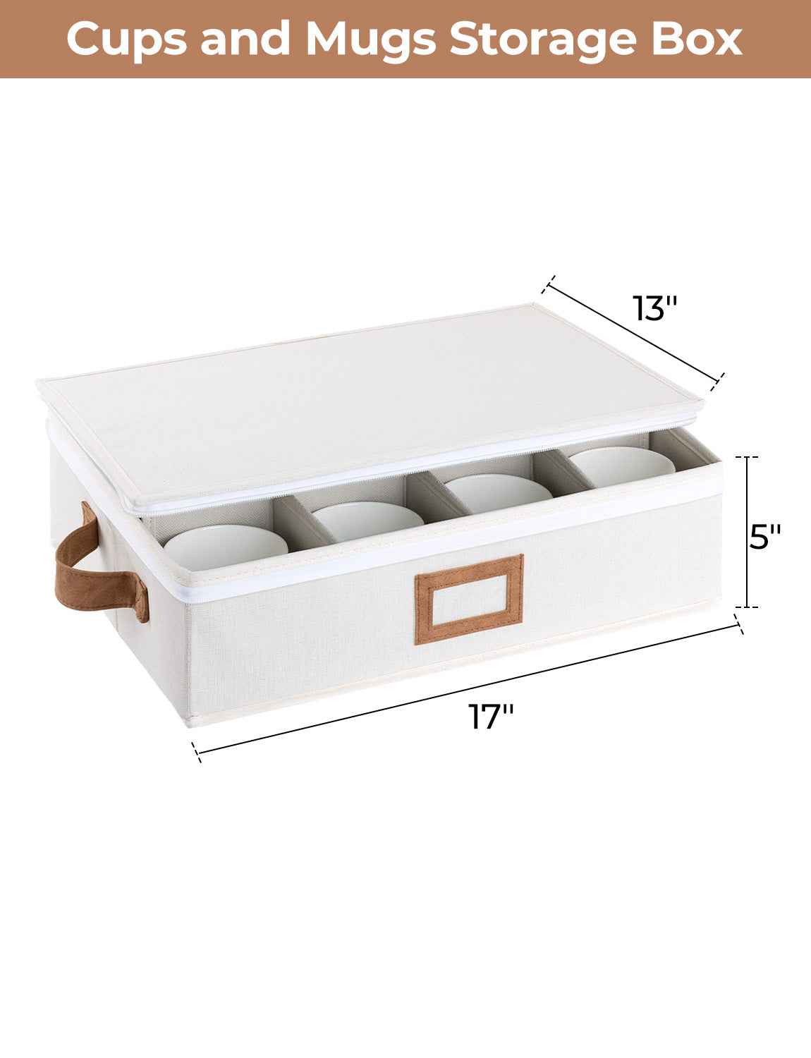 Hard Shell China Storage Containers for Dishes, Plates and Mugs