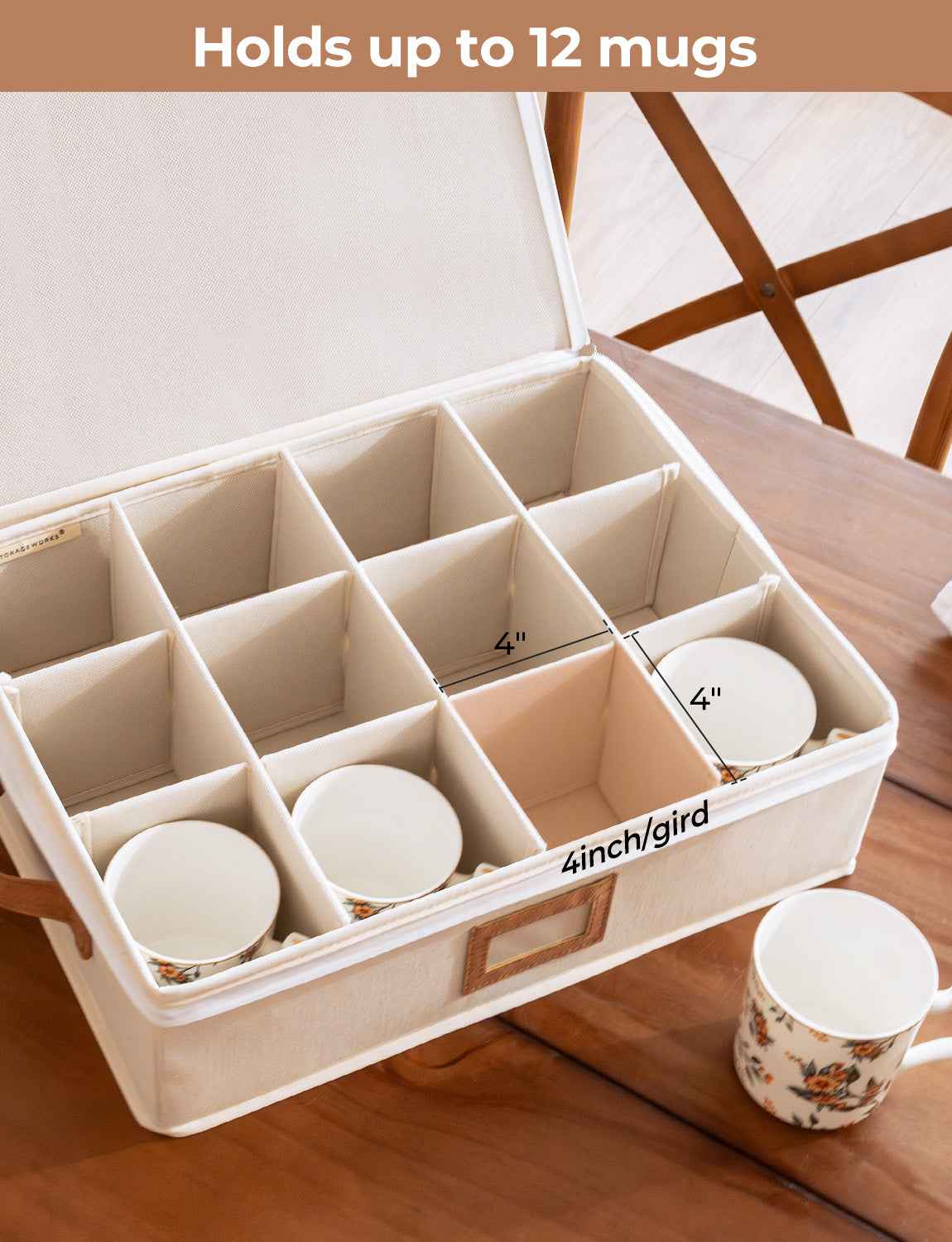 Hard Shell China Storage Containers for Dishes, Plates and Mugs
