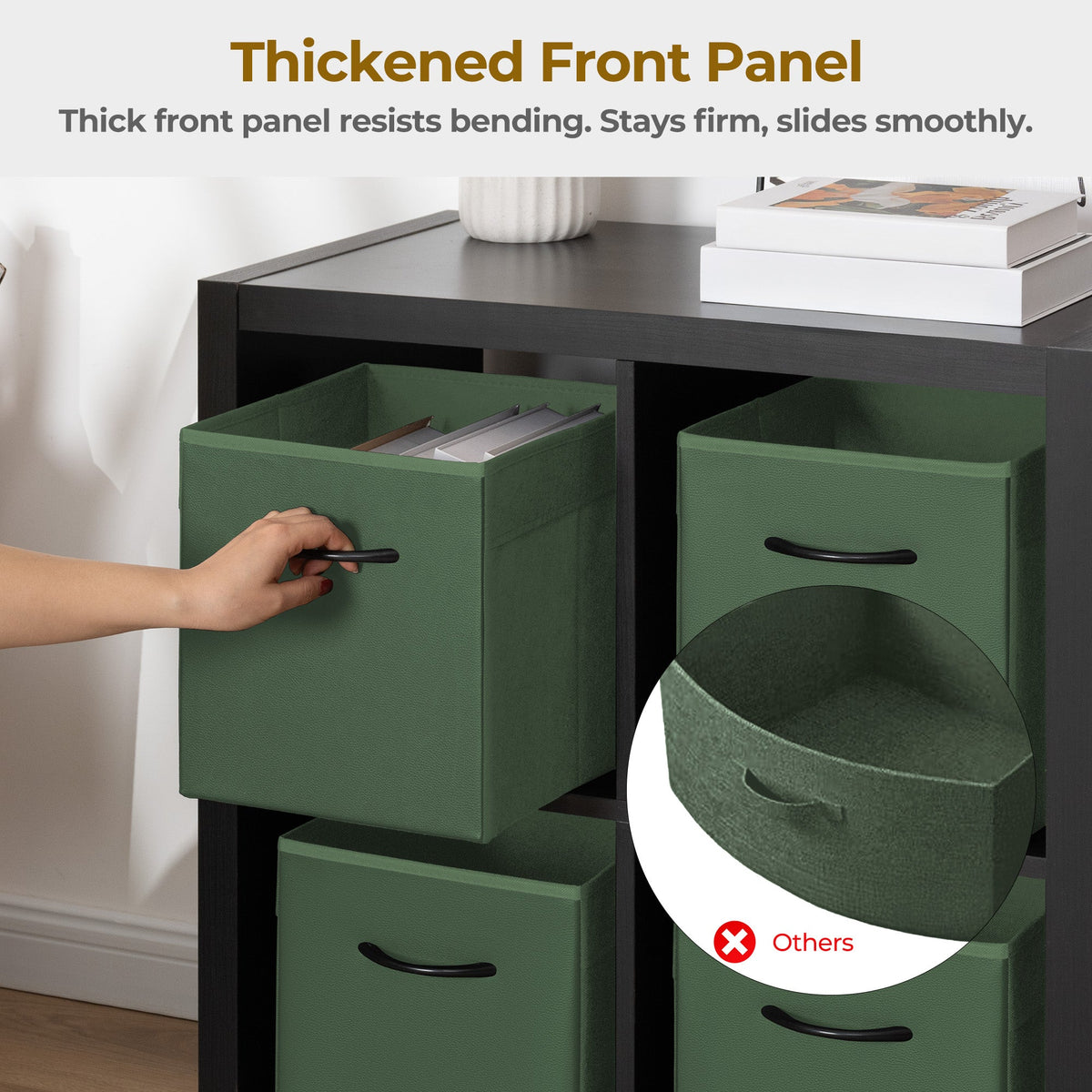Storage Cube Bins with Handle, Set of 4