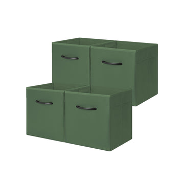 Storage Cube Bins with Handle, Set of 4