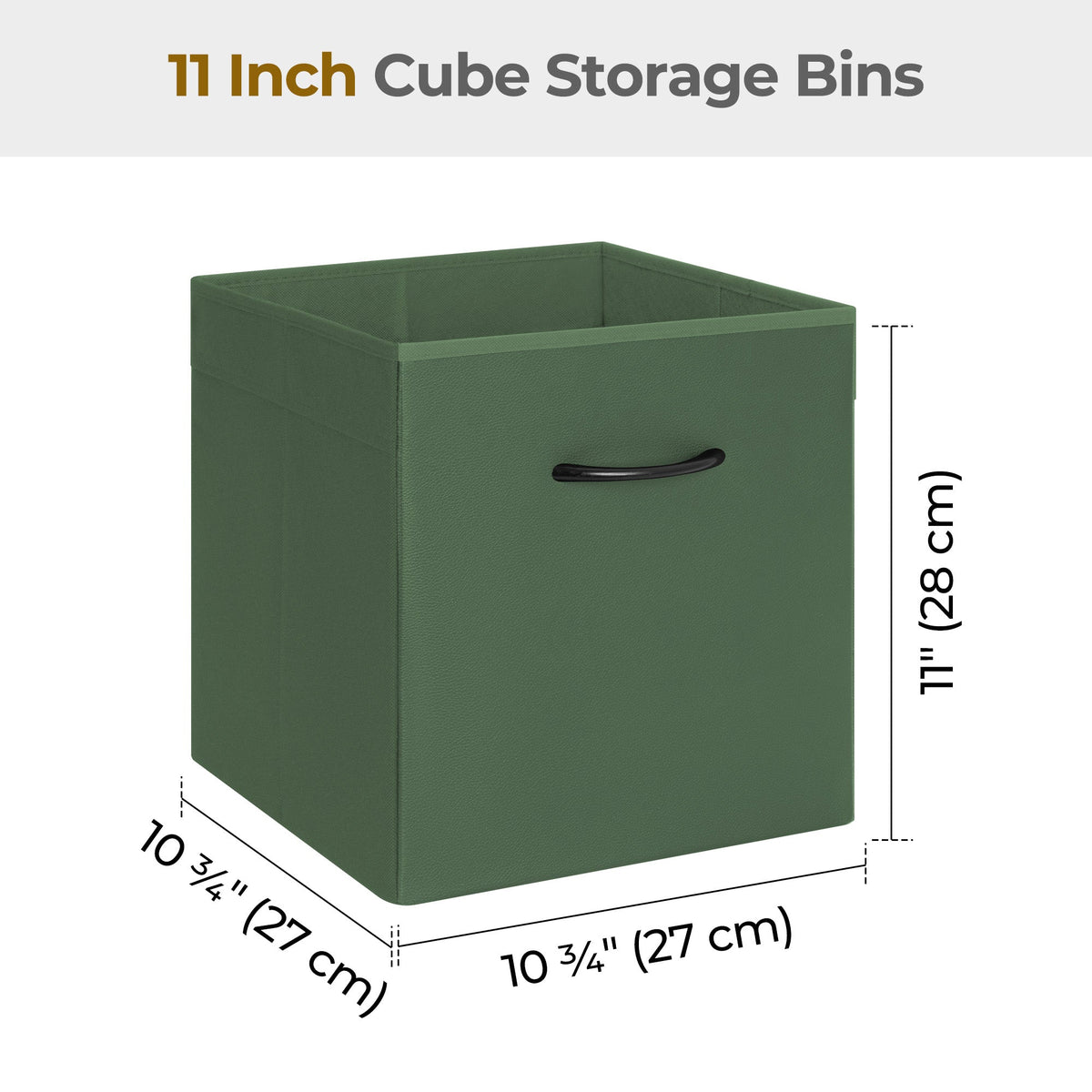 Storage Cube Bins with Handle, Set of 4