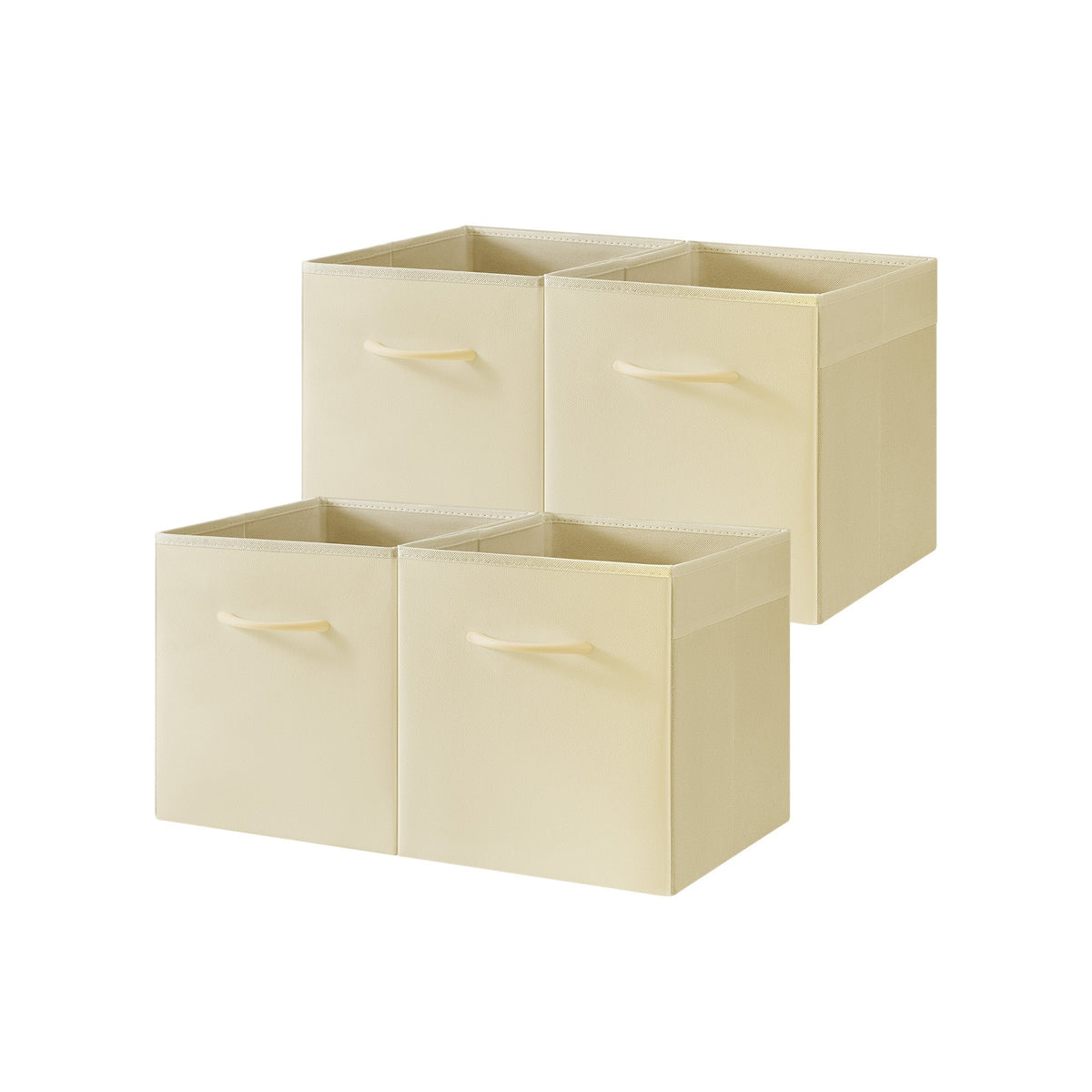Storage Cube Bins with Handle, Set of 4