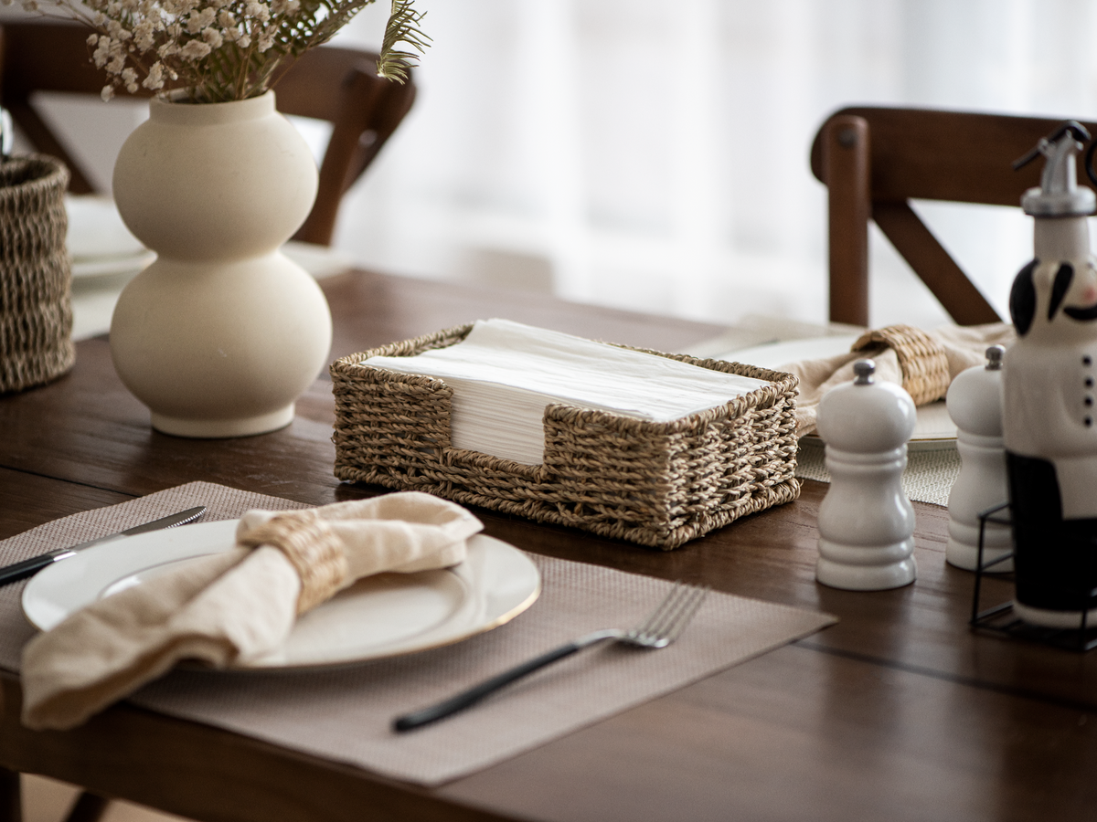 Napkin Holder for Table, Seagrass, 1 Pack