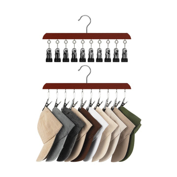 Hat Organizer and Baseball Cap Rack for Closet, Set of 2
