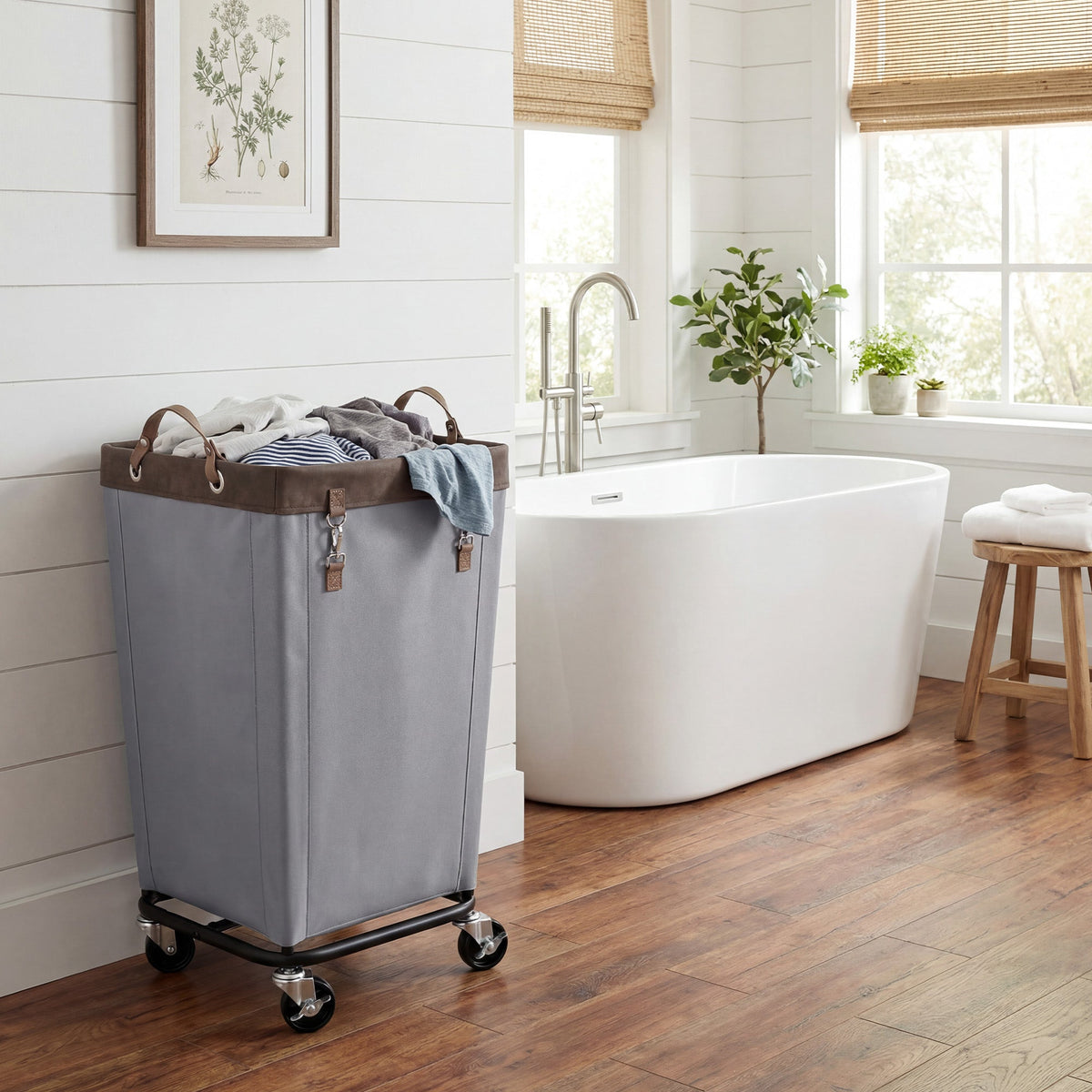 Rolling Laundry Basket with Wheels