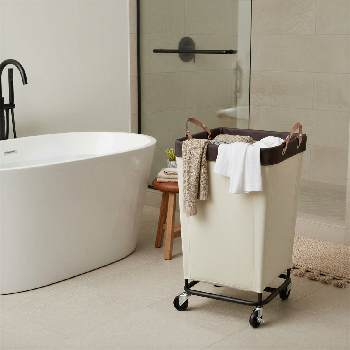 Rolling Laundry Basket with Wheels