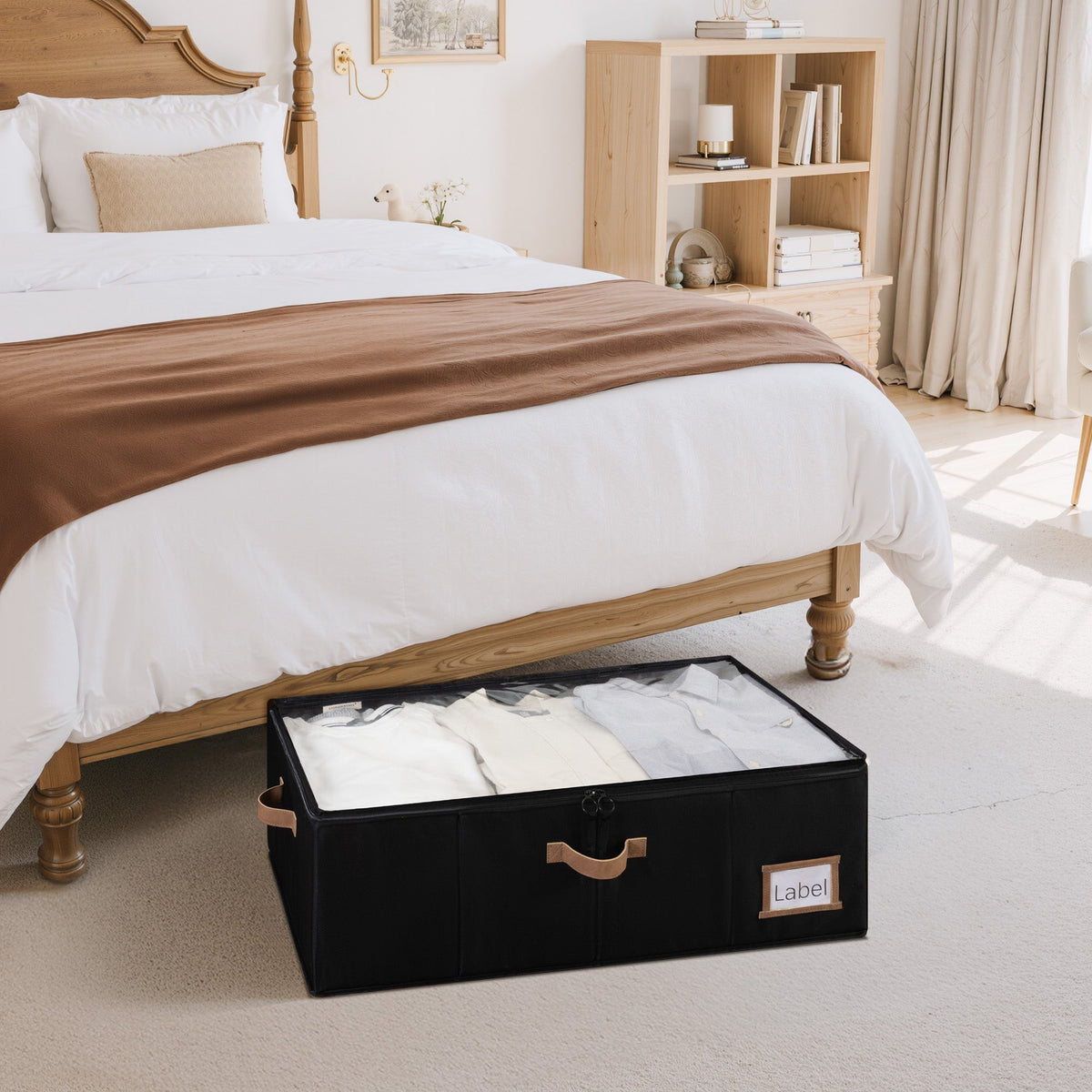 Under-Bed Storage Containers with Lid, 10"