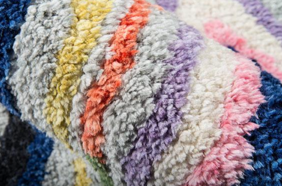 Bunglbun Geometric Polyester Rug