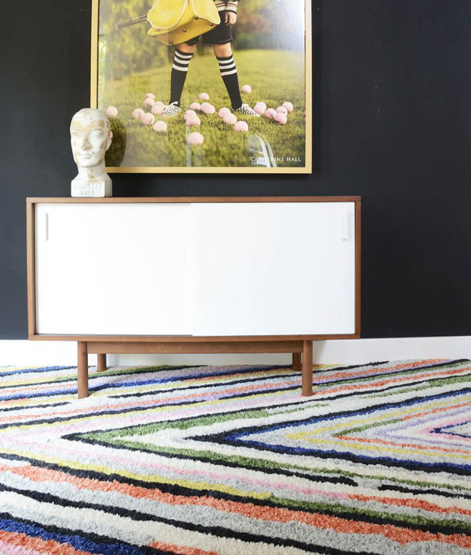 Bunglbun Geometric Polyester Rug