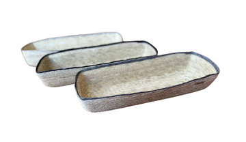 Rectangular Natural/Stripe Basket