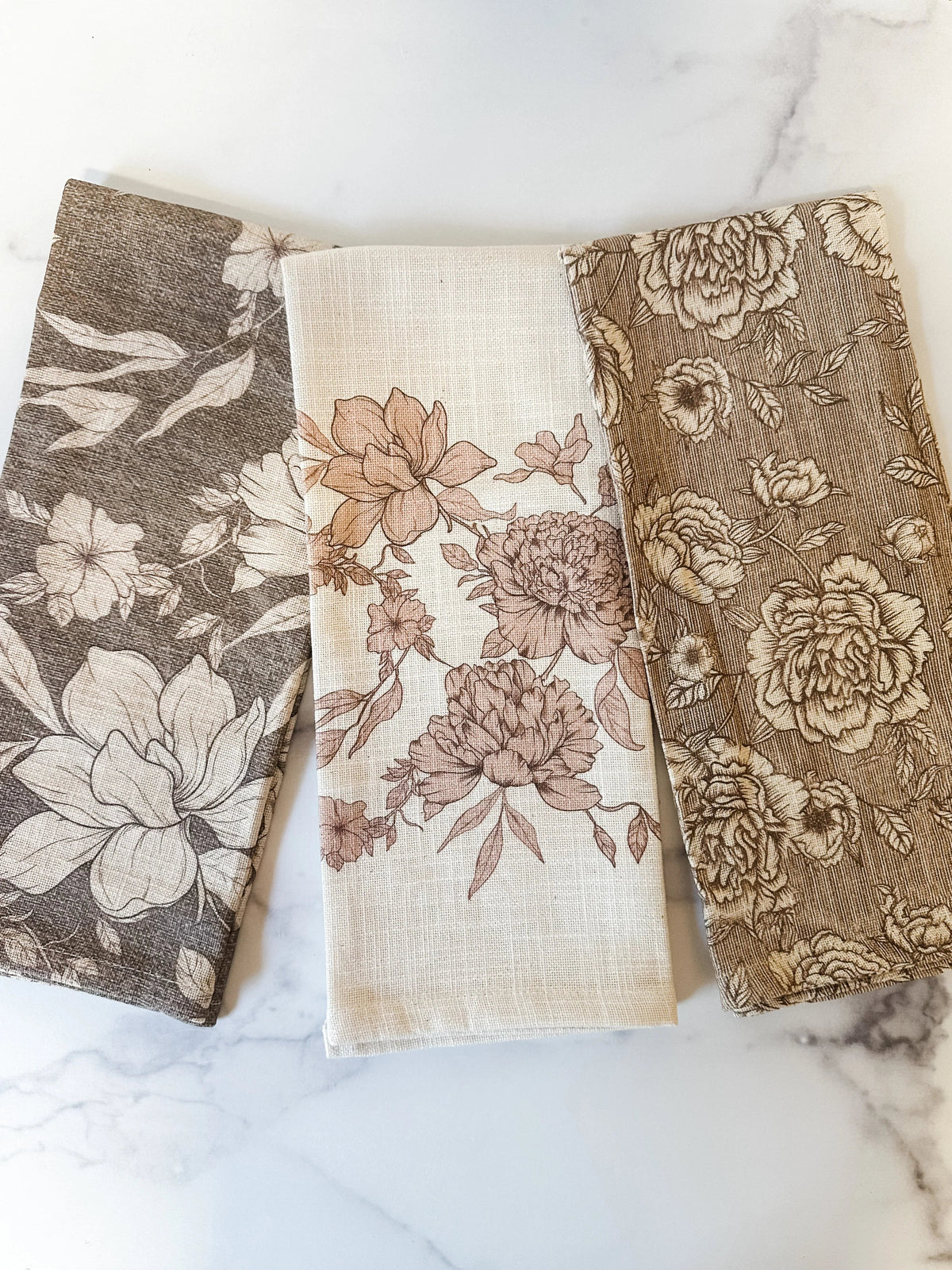 Vintage Floral Tea Towels 3 Pack