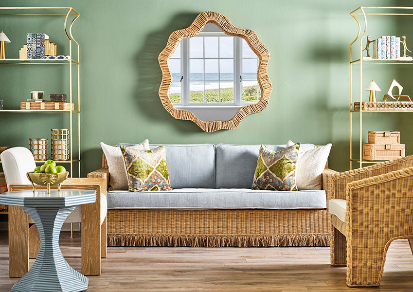 Rattan in Motion Mirror