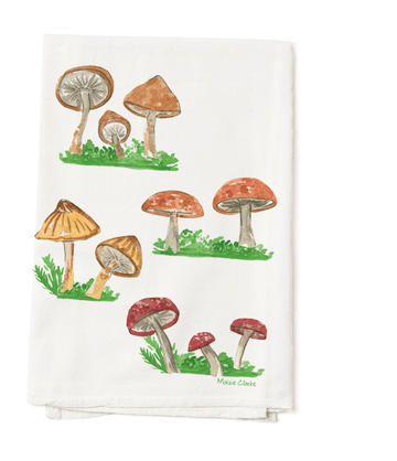 Illustrated Mushroom Tea Towel