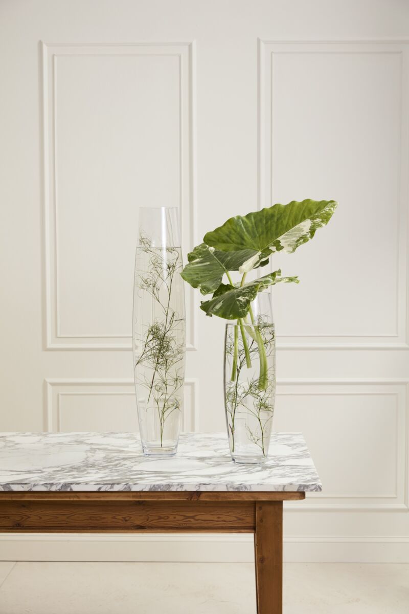 Tall Mouth Blown Glass Vases