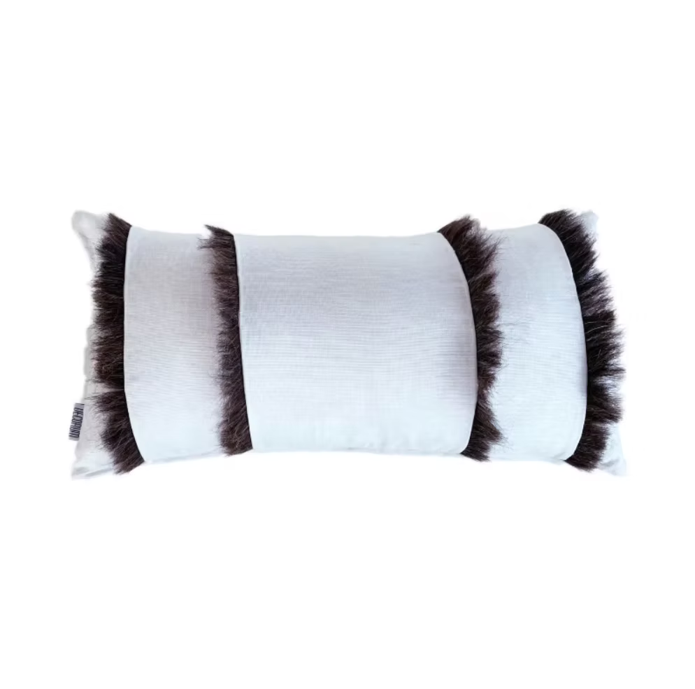 Linen Horse Hair Lumbar Pillow