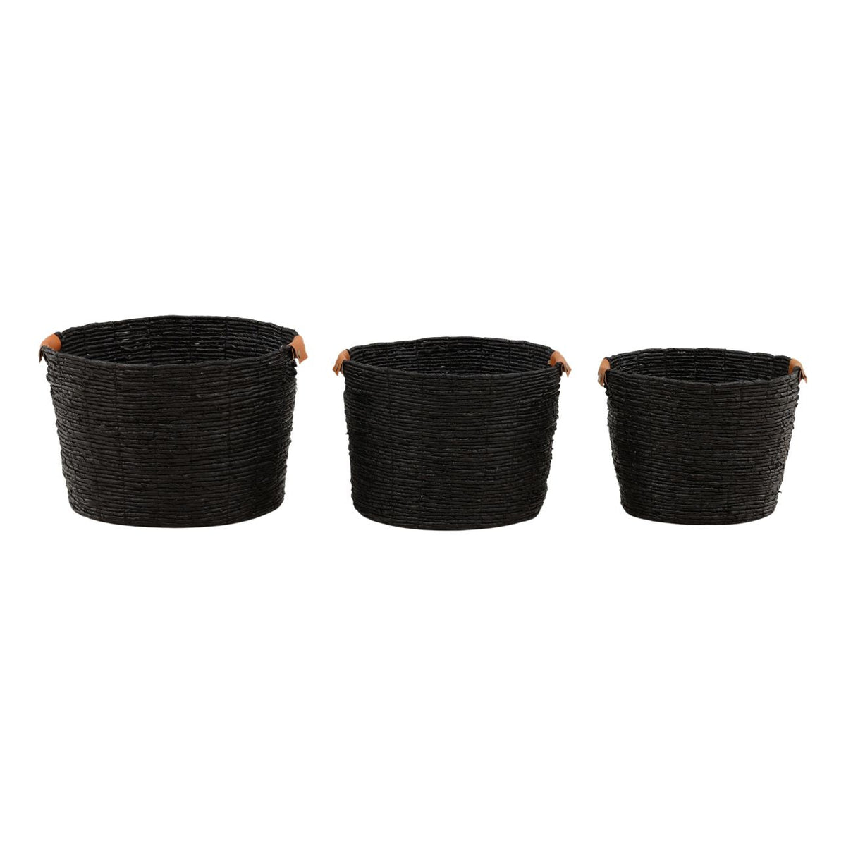 Banana Leaf & Leather Baskets