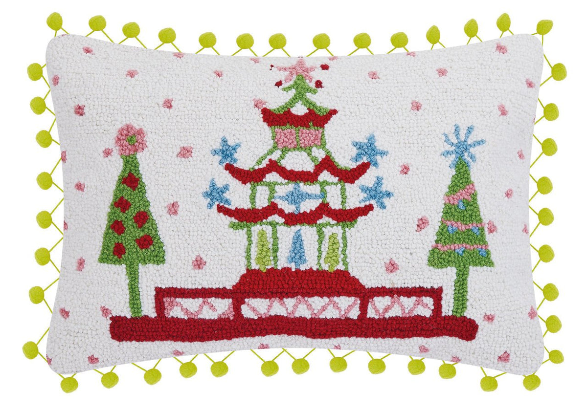 Holiday Follies Pom Pom Pillow