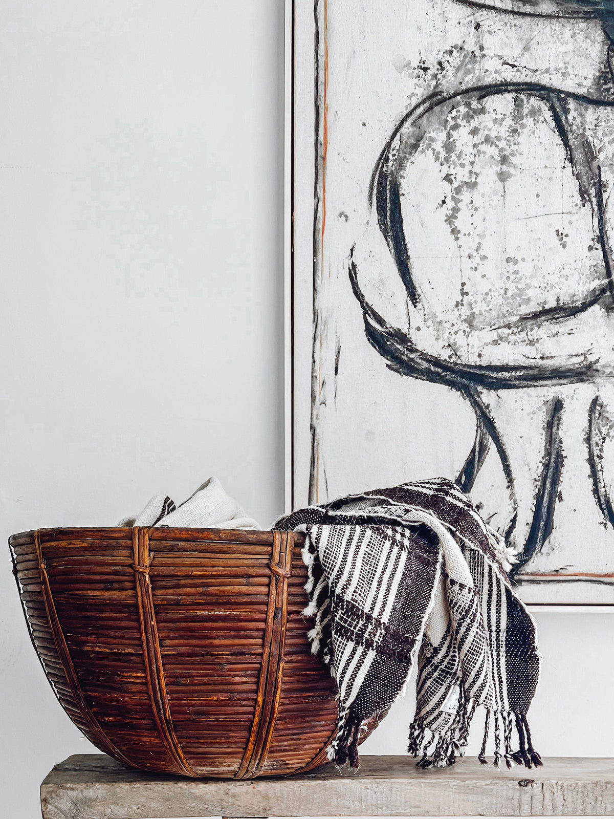 Vintage Oversized Tea Basket