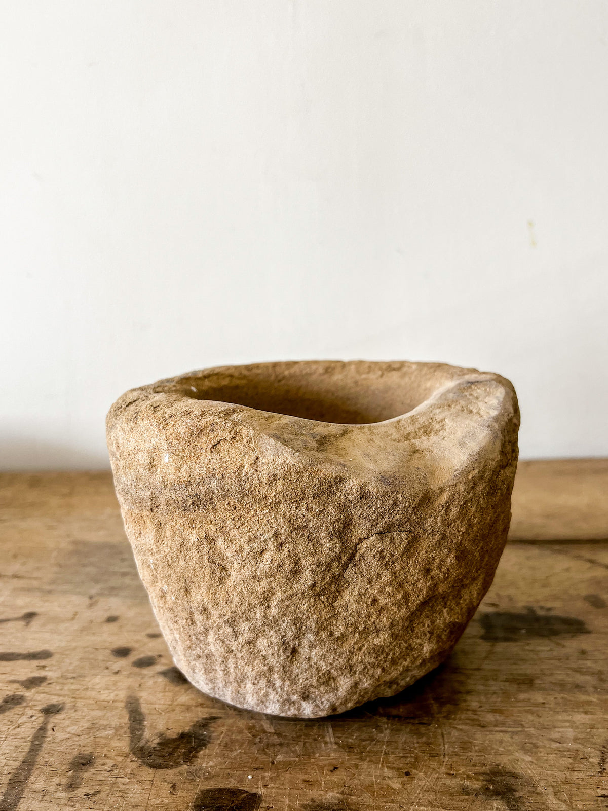 Found Stone Mortar- Colored