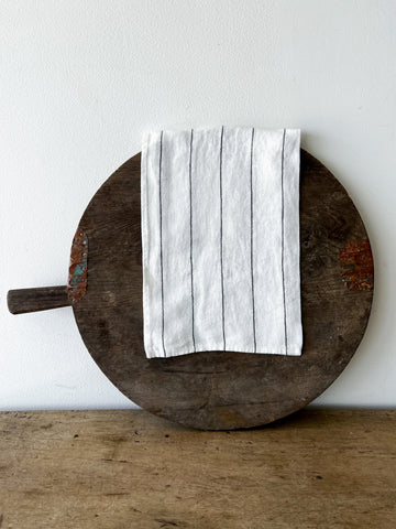 Bande Striped Hand Towel - White