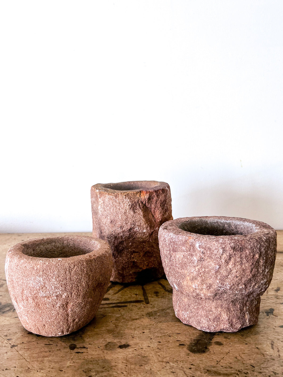 Found Stone Mortar- Colored
