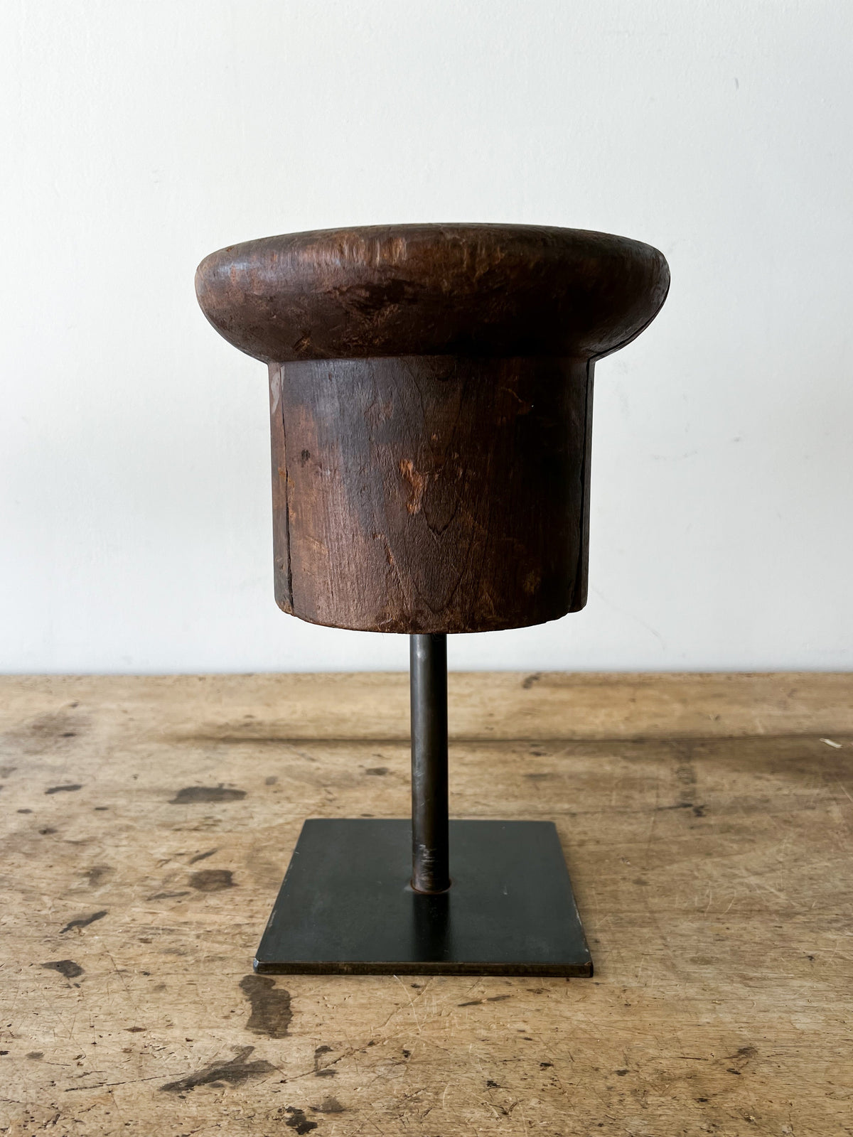 Antique French Millinery Wood Block Hat Mold #58