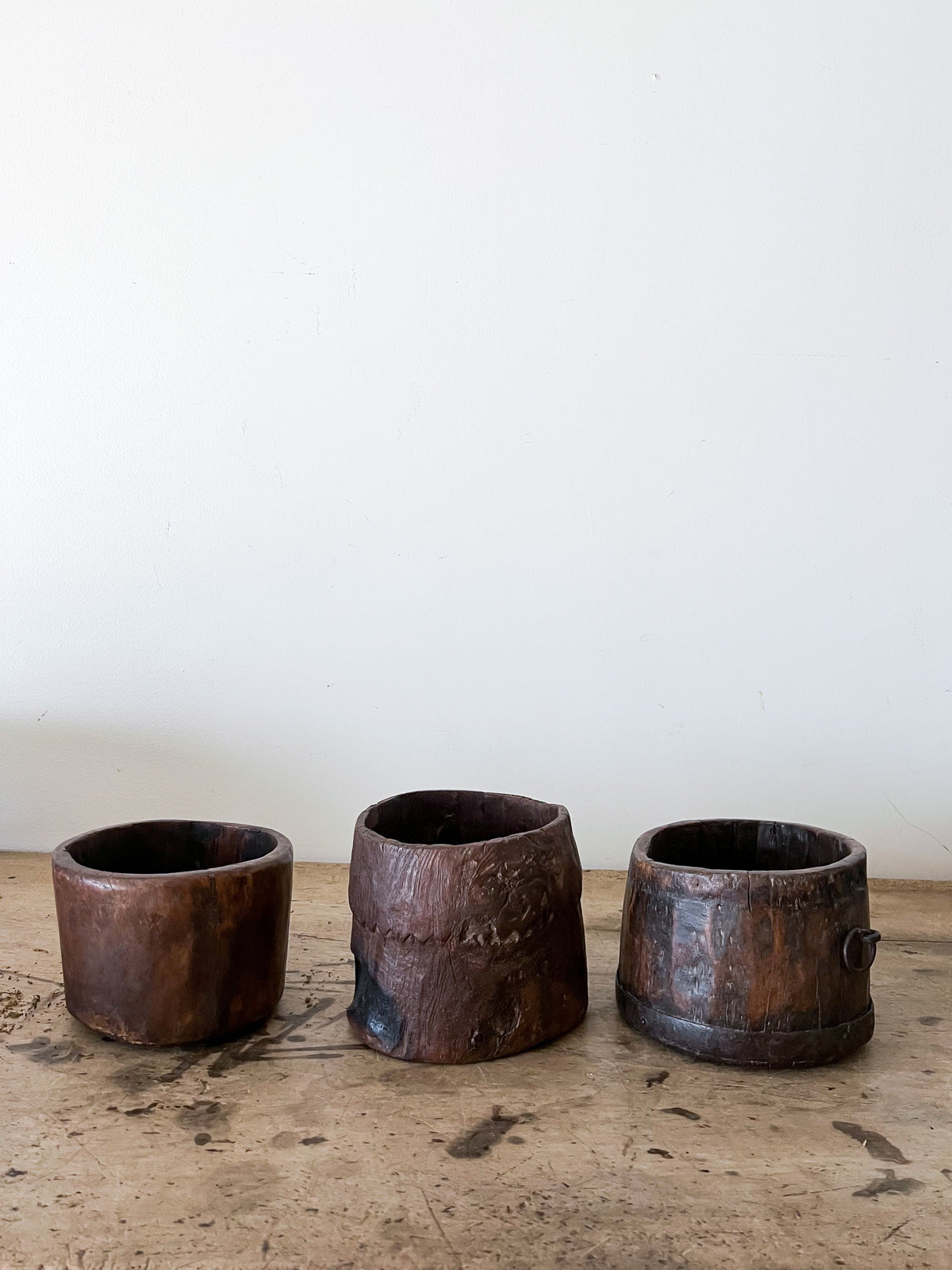 Petite Dark Wood  Bowl/ Planter