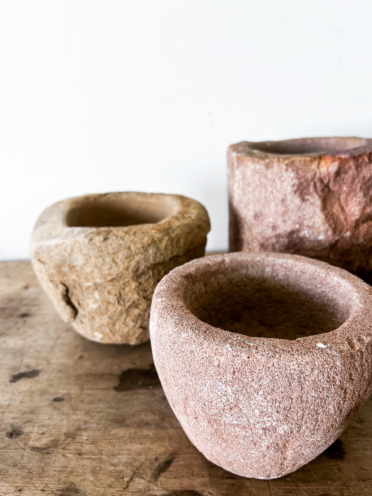 Found Stone Mortar- Colored
