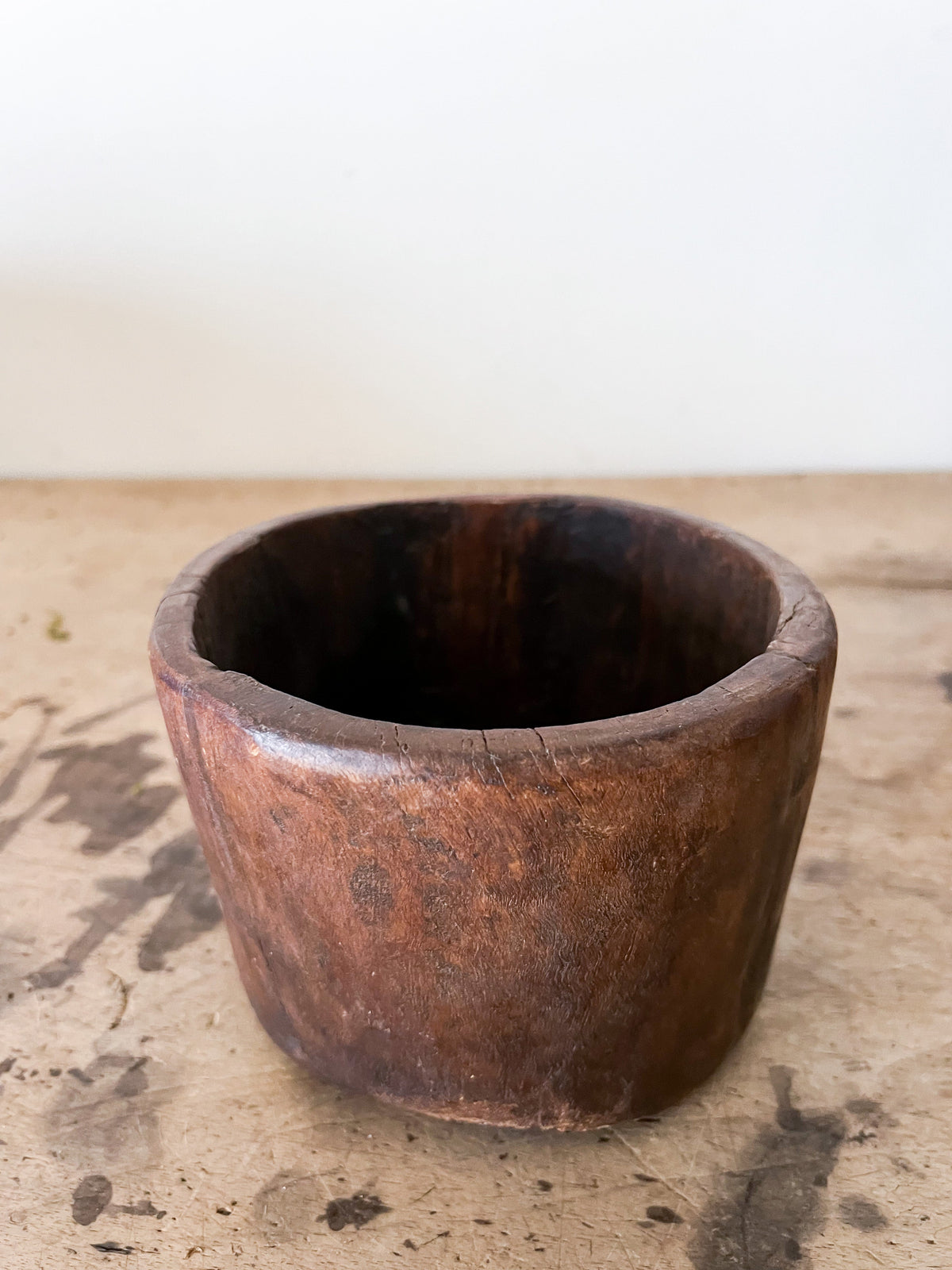 Petite Dark Wood  Bowl/ Planter