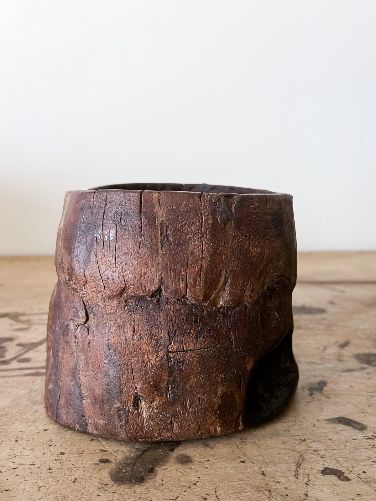 Petite Dark Wood  Bowl/ Planter