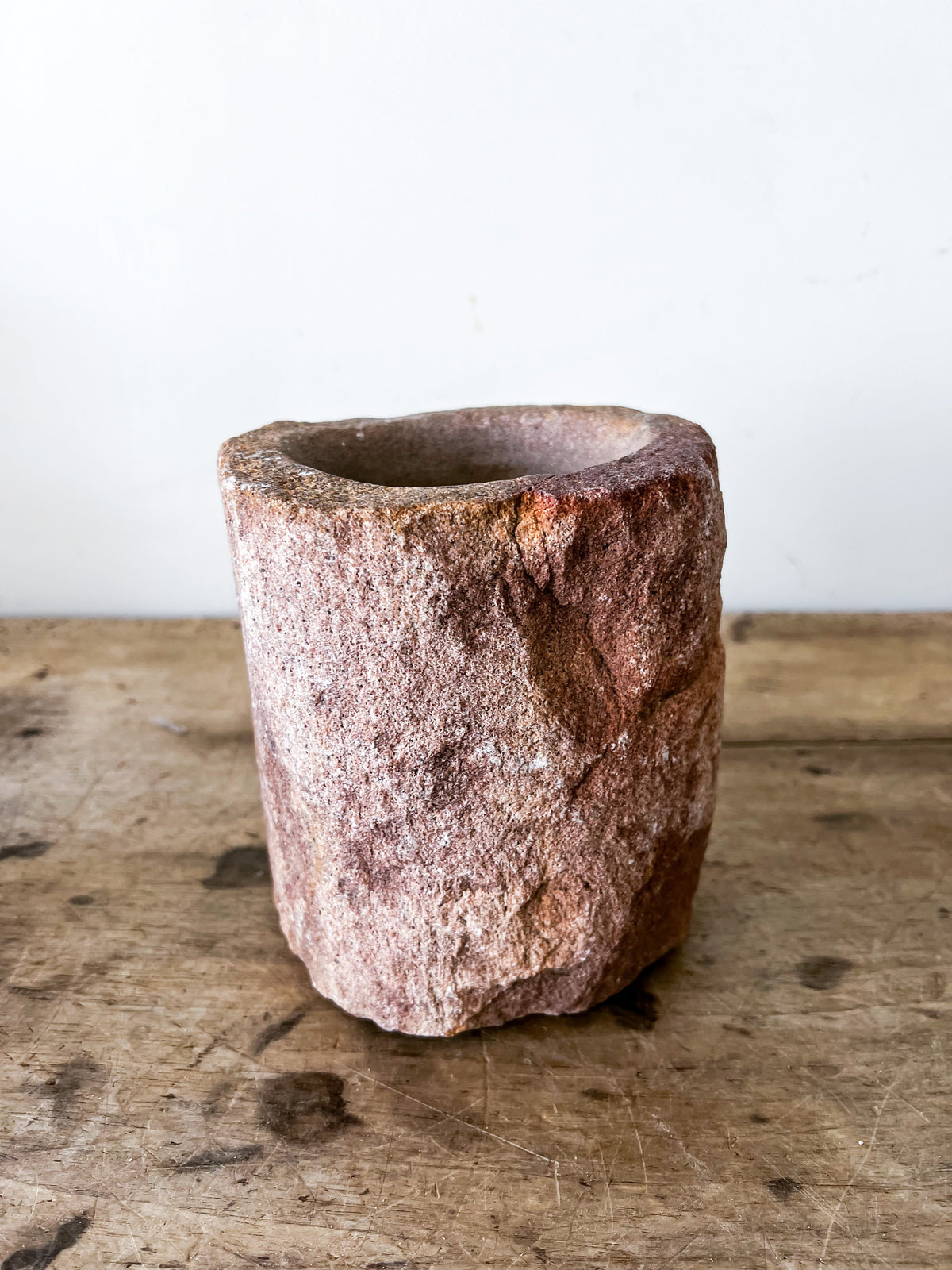 Found Stone Mortar- Colored