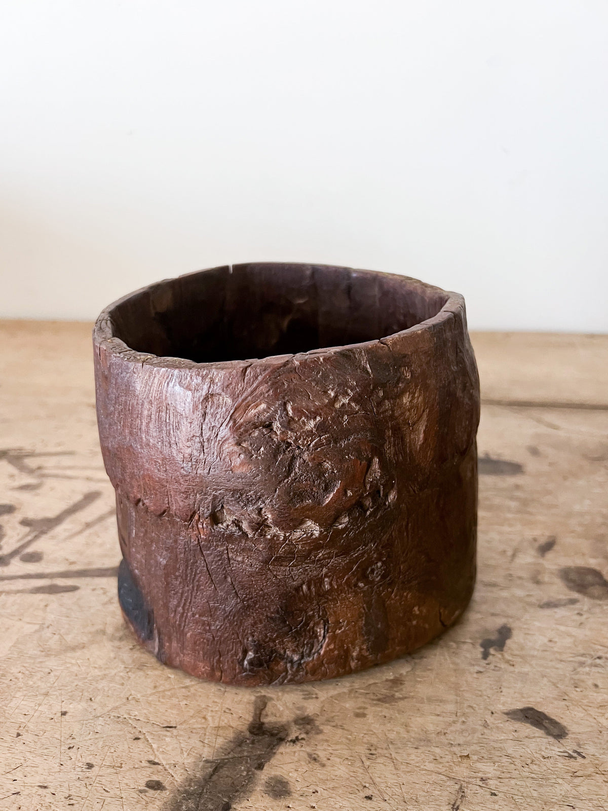 Petite Dark Wood  Bowl/ Planter