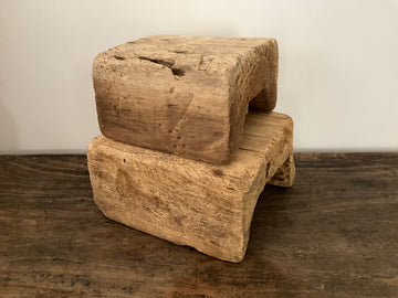 Vintage Wooden Block Stool/Riser