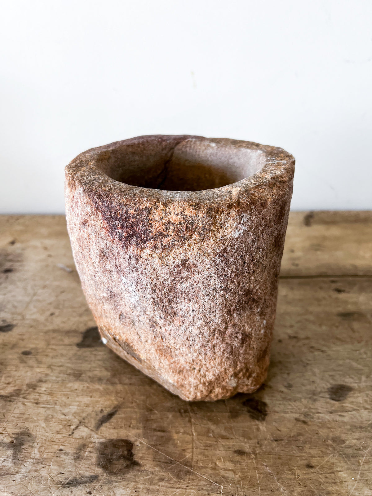 Found Stone Mortar- Colored