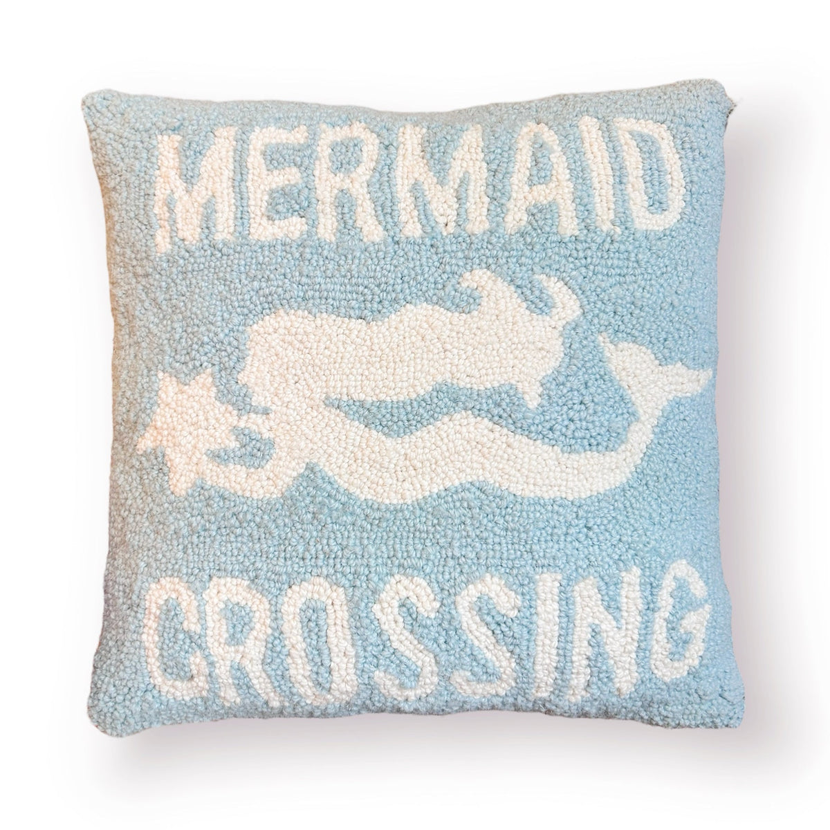 Mermaid Crossing Hooked Pillow
